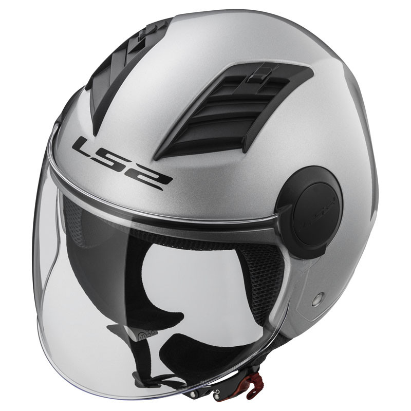 Мотошлем LS2 OF562 Airflow Long Gloss Silver