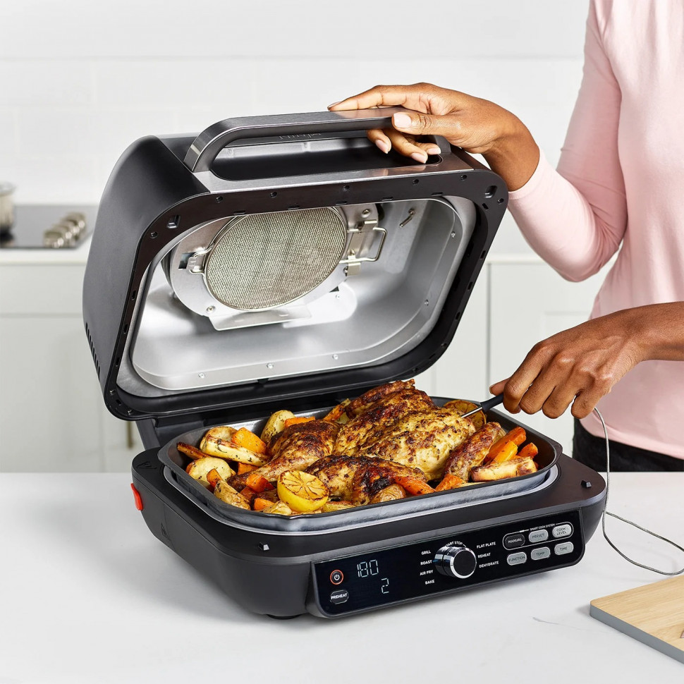 Гриль электрический Ninja Foodi MAX Health MultiGrill & Air Fryer с Сooking probe (AG651EU)