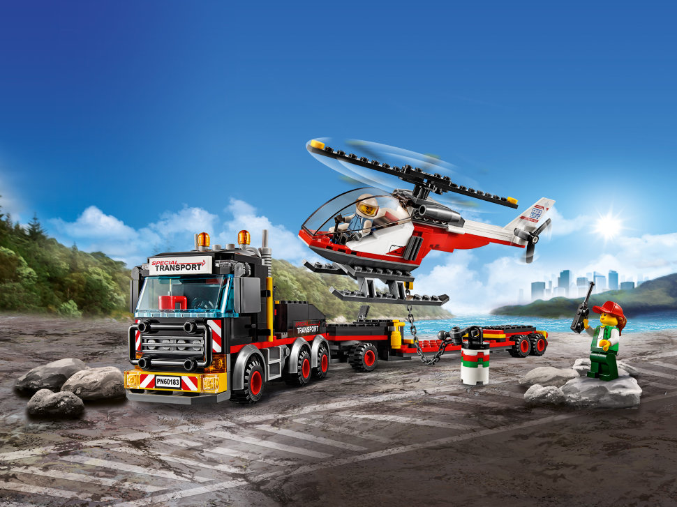 Конструктор Lego City: перевозчик вертолета (60183)