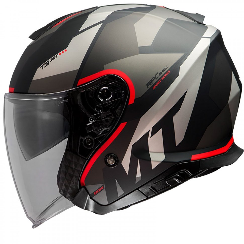 Мотошлем MT Helmets Thunder 3 Jet Bow Matt Red