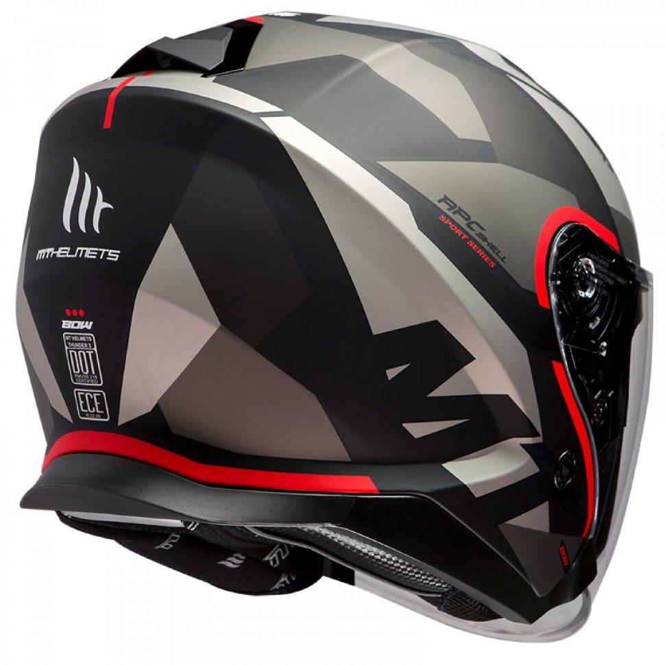 Мотошлем MT Helmets Thunder 3 Jet Bow Matt Red