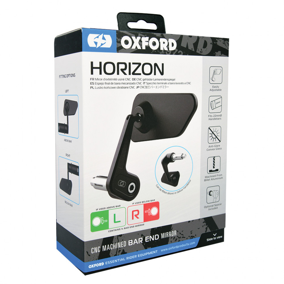 Мотозеркало Oxford Horizon Bar End Mirror Left (OX537)