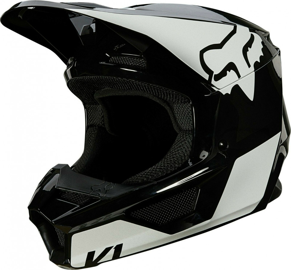 Мотошлем FOX V1 Mips Revn Helmet Black/White
