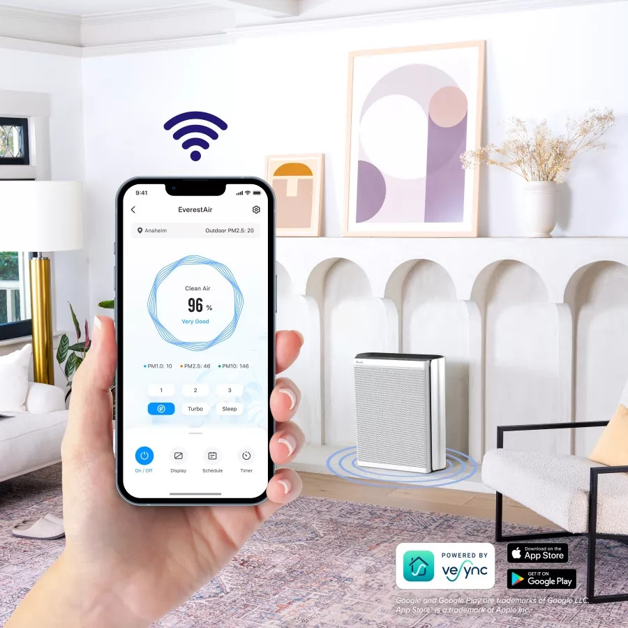 Очиститель воздуха Levoit VeSync EverestAir Smart True HEPA LAP-E551S-AEUR (HEAPAPLVSEU0148Y)