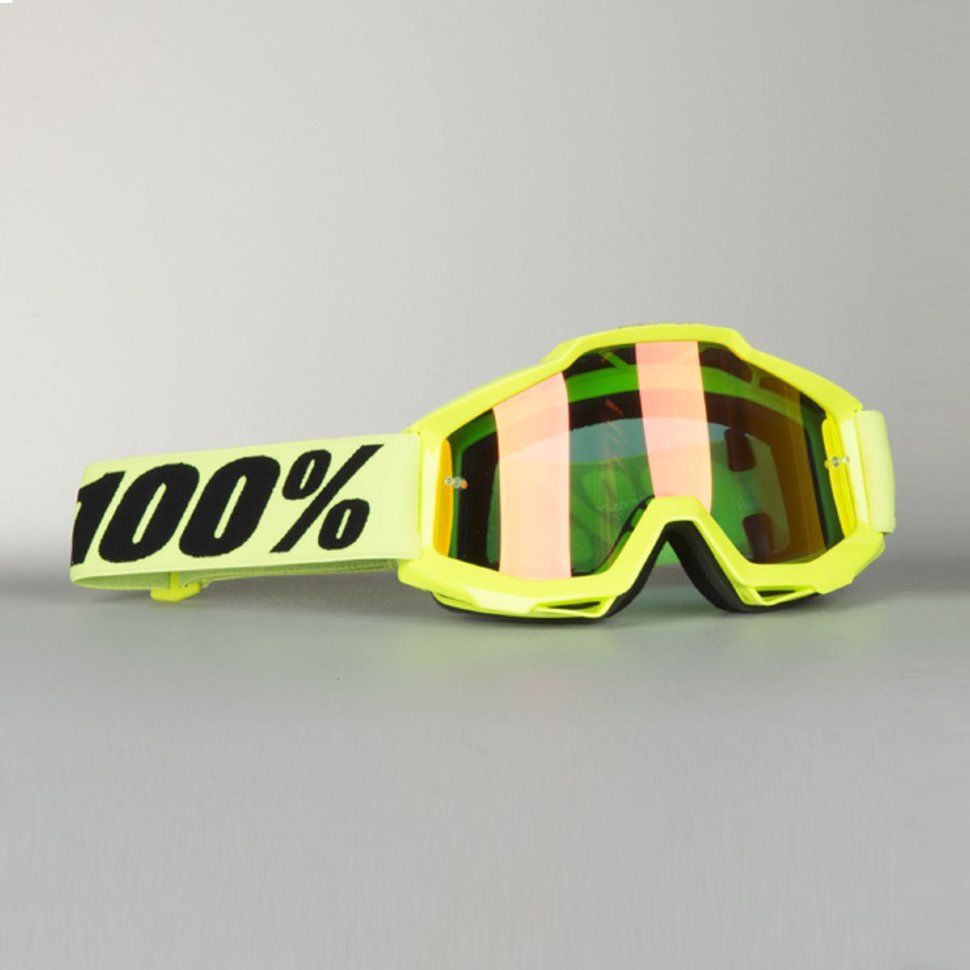 Мото очки 100% Accuri Fluo Yellow Mirror Lens Gold (50210-004-02)