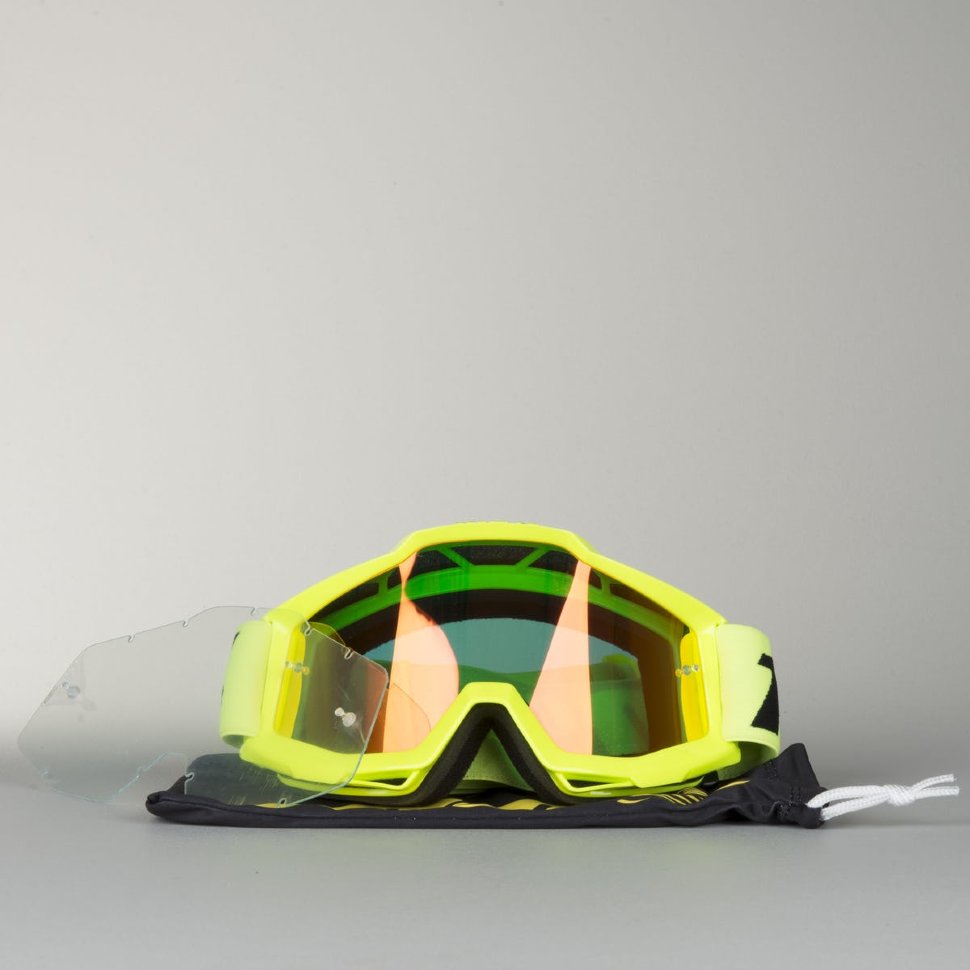 Мото очки 100% Accuri Fluo Yellow Mirror Lens Gold (50210-004-02)