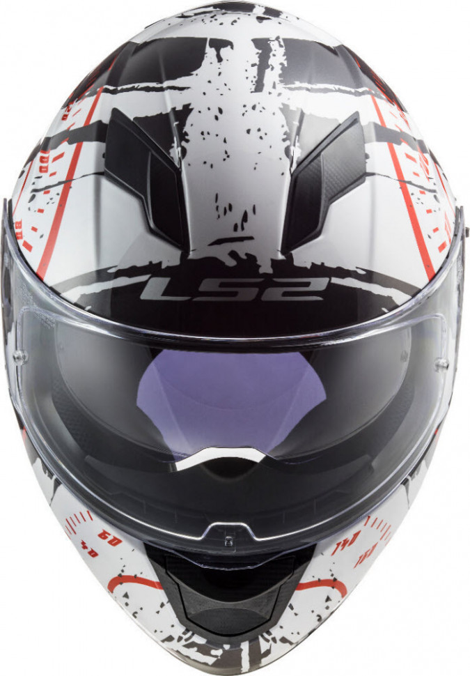 Мотошлем LS2 FF320 Stream Evo Tacho Gloss White Black Red
