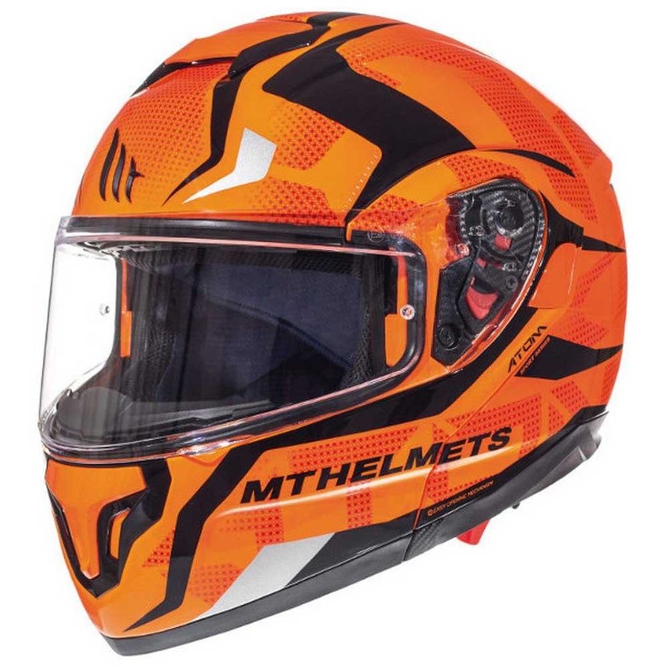 Мотошлем MT Helmets Atom SV Divergence G1 Gloss Fluor Orange