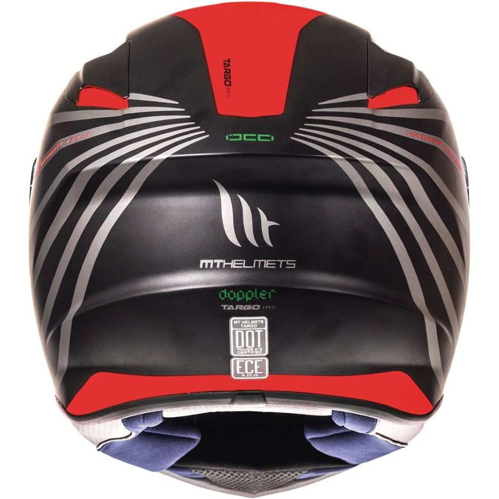 Мотошлем MT Helmets Targo Doppler Matt Fluor Red