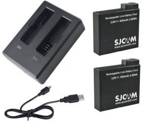 Набір SJCAM Batteries with Dual-slot Charger for M20