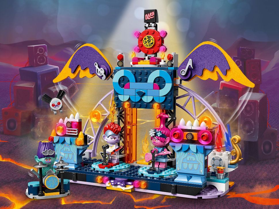 Конструктор Lego Trolls: концерт в городе Рок-на-Вулкане (41254)