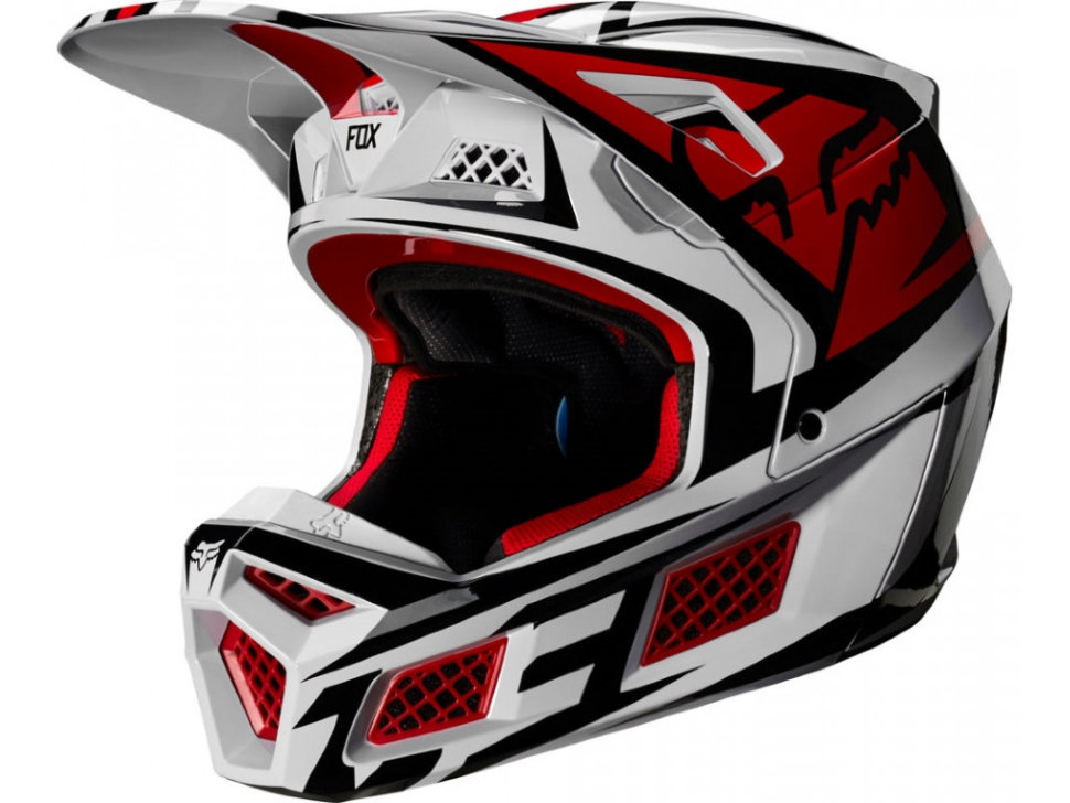 Мотошлем Fox V3 Idol Helmet Light Grey