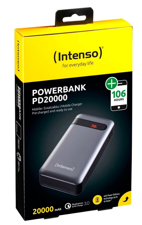 Універсальна мобільна батарея Intenso PD20000 20000 mAh Grey (PB930227)