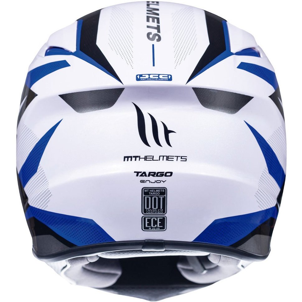 Мотошлем MT Helmets Targo Enjoy White/Black/Blue