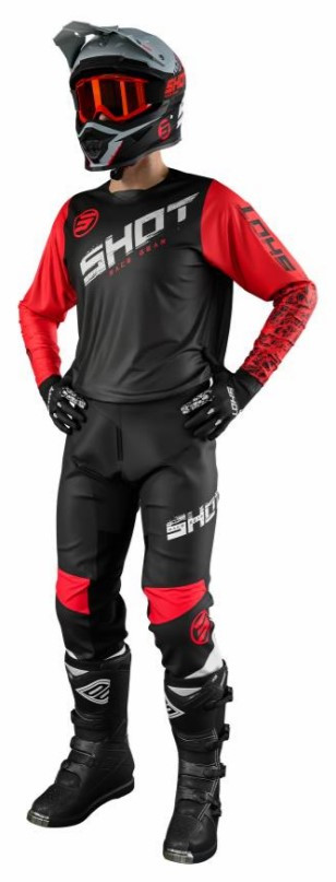 Мотоштаны Shot Racing Slam Line Red