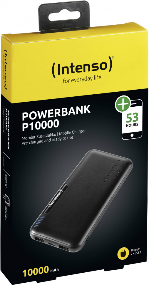 Універсальна мобільна батарея Intenso P10000 10000 mAh Black (PB930289)