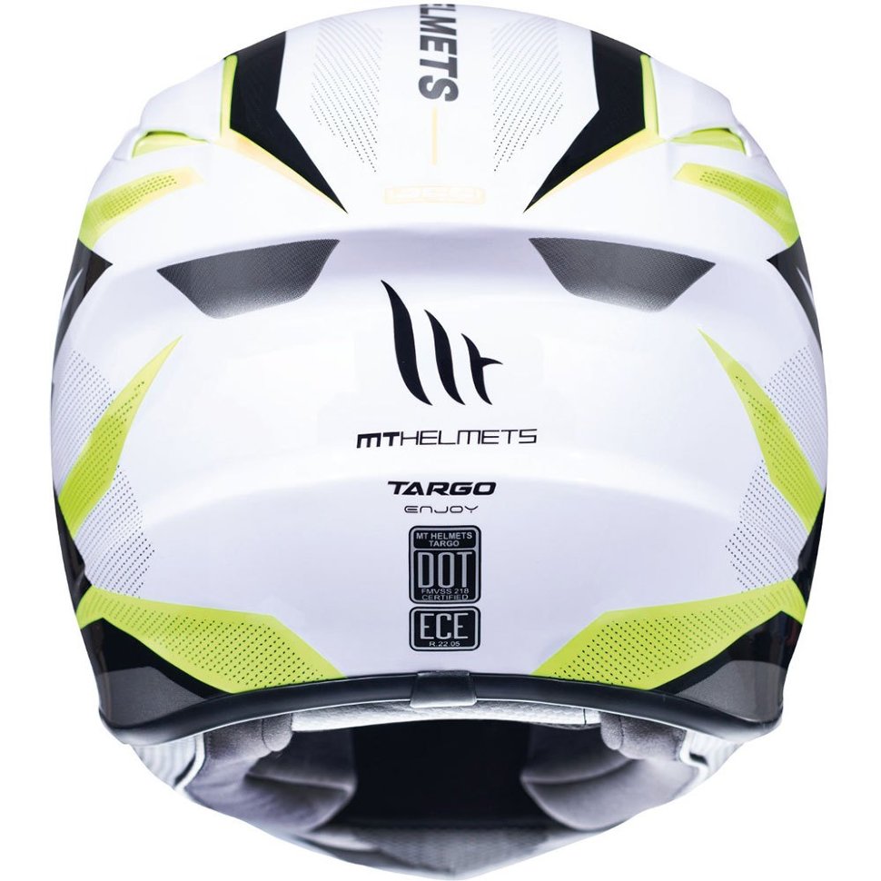 Мотошлем MT Helmets Targo Enjoy White/Black/Yellow