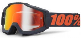 Мото очки 100% Accuri Matte Gunmetal Mirror Lens Red (50210-025-02)