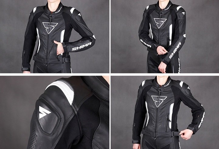 Мотокуртка женская Shima Miura Black/White