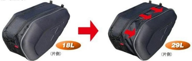 Боковые сумки Komine 2х29л Carbon (00-00233832)