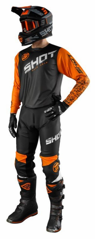 Детские мотоштаны Shot Racing Slam Line Orange