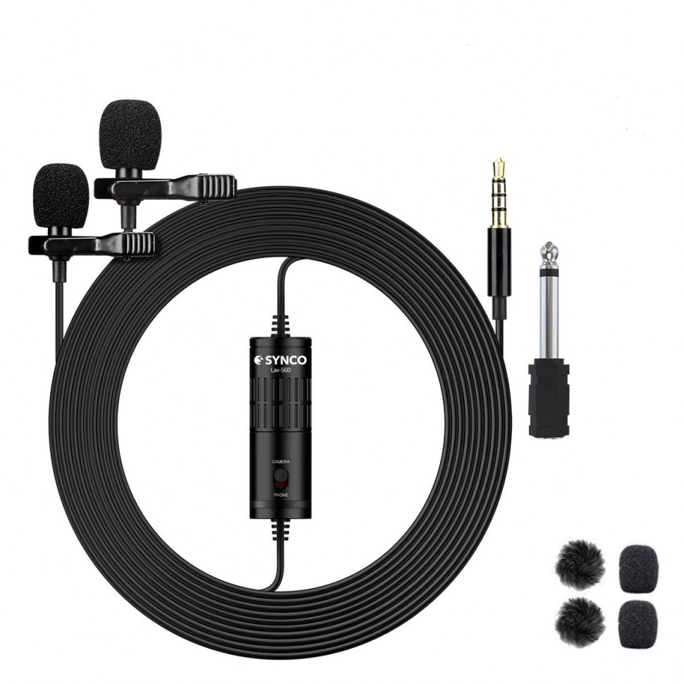 Петличный микрофон двойной Synco Lav-S6D