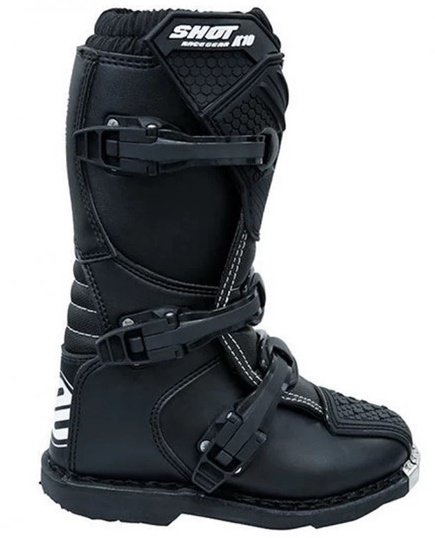 Детские мотоботы Shot Racing K10 2.0 Kid Solid Black