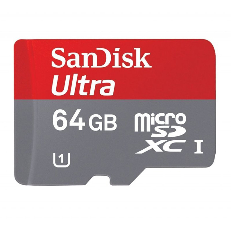 SanDisk microSDXC 64GB Ultra UHS-I Class 10 + SD адаптер (SDSQUNC-064G-AN6IA)
