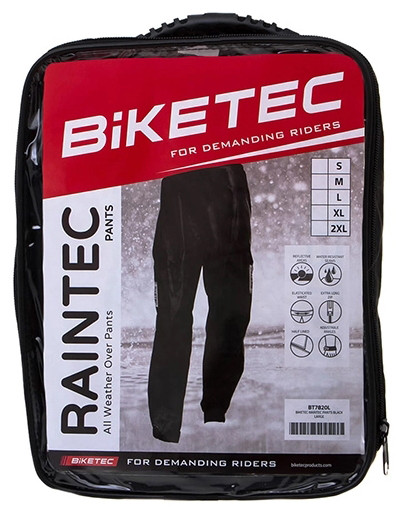 Дождевые штаны Biketec Black