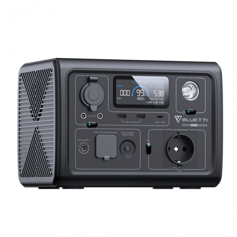Портативная станция BLUETTI PowerOak EB3A (268 Вт·ч / 600 Вт)