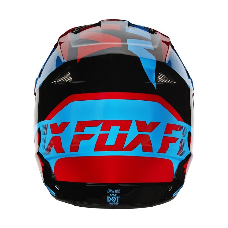 Мотошлем Fox V1 Mako Helmet Ece Blue/Red