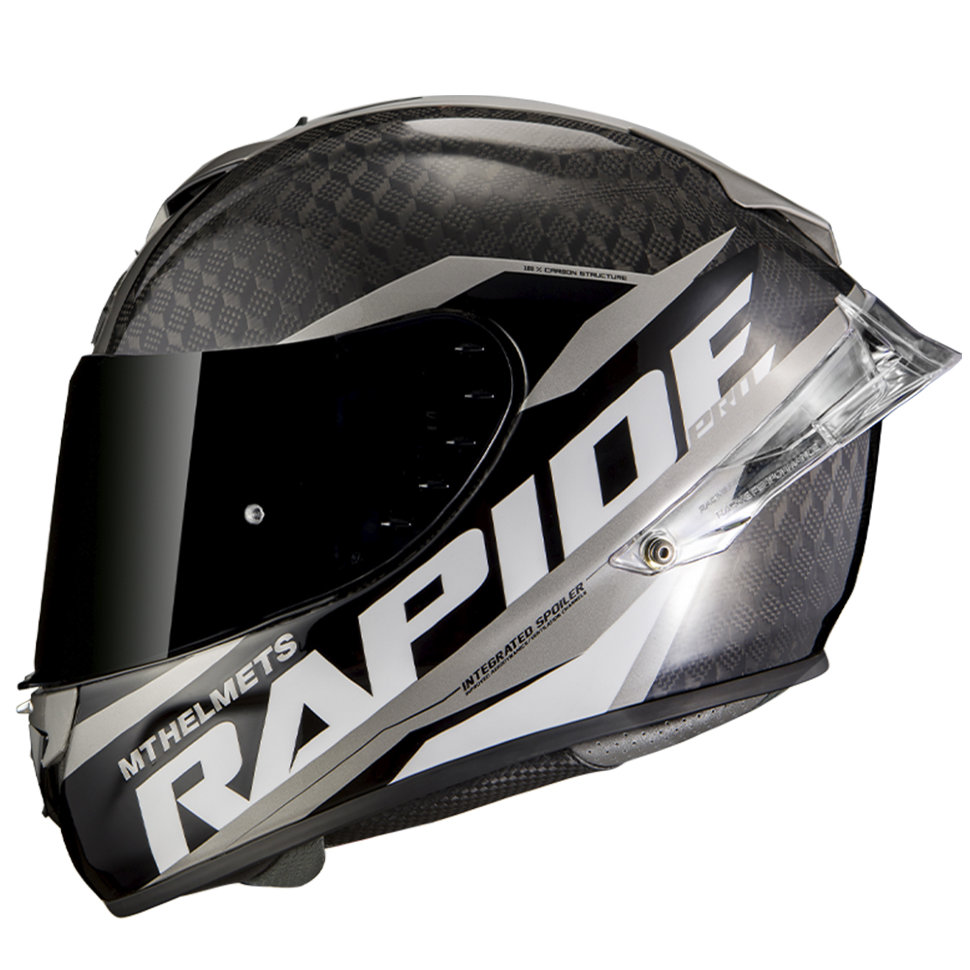 Мотошлем MT Helmets Rapide Pro Carbon Gloss Grey