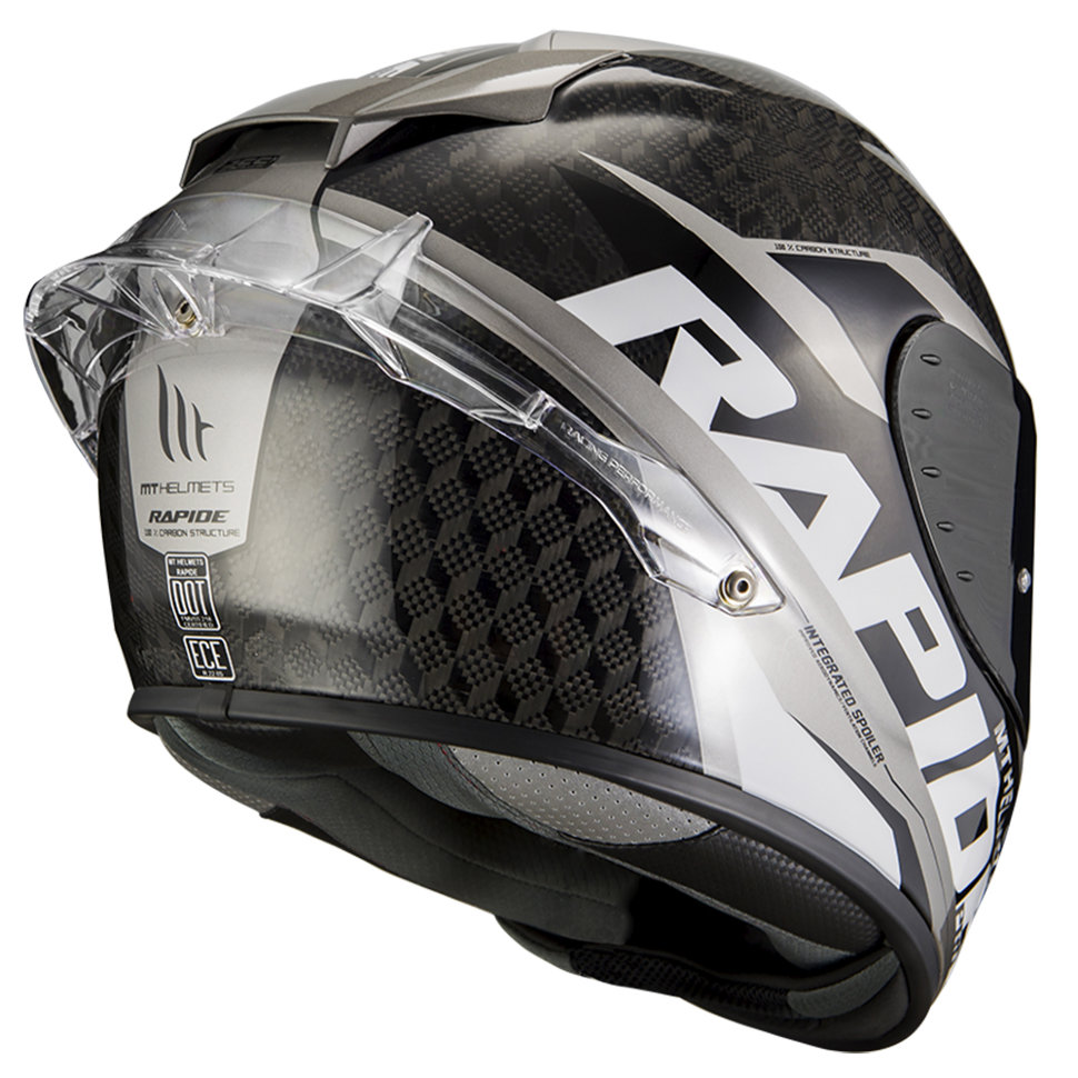 Мотошлем MT Helmets Rapide Pro Carbon Gloss Grey