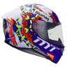 Мотошлем MT Helmets Revenge 2 Moto 3 Blue/White/Red/Yellow Mat