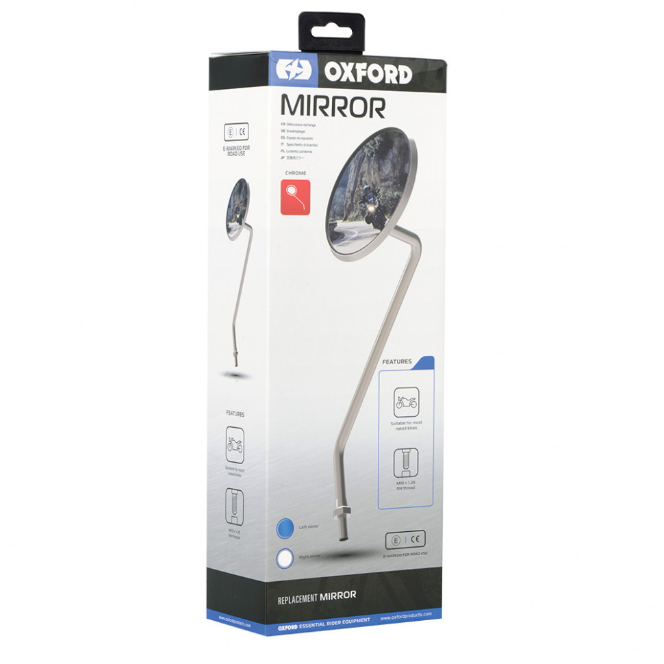 Змінне мотозеркало Oxford Mirror Dlx Chrome Left (OX569)