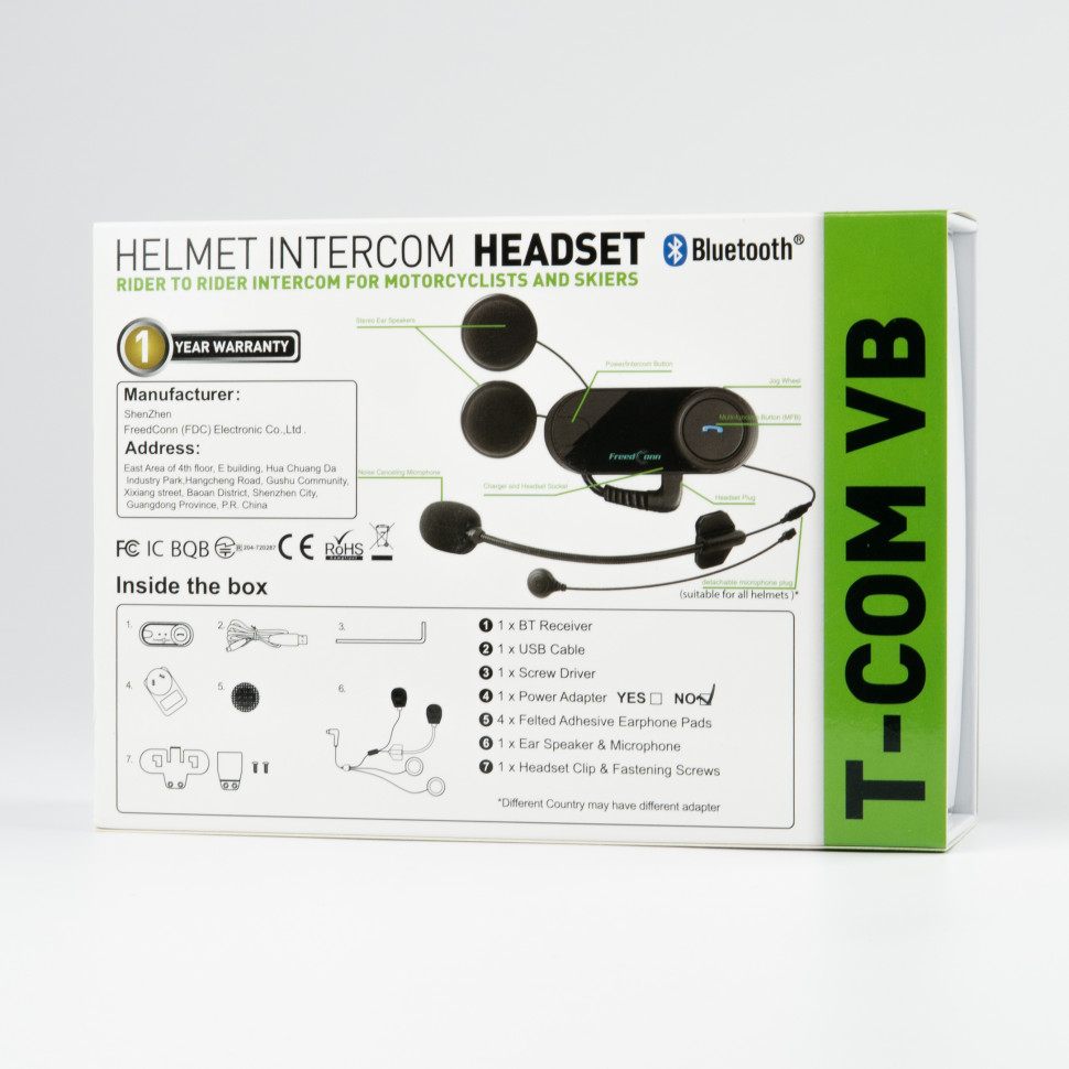 Мотогарнитура FreedConn T-COM-VB c FM радио Dual Pack