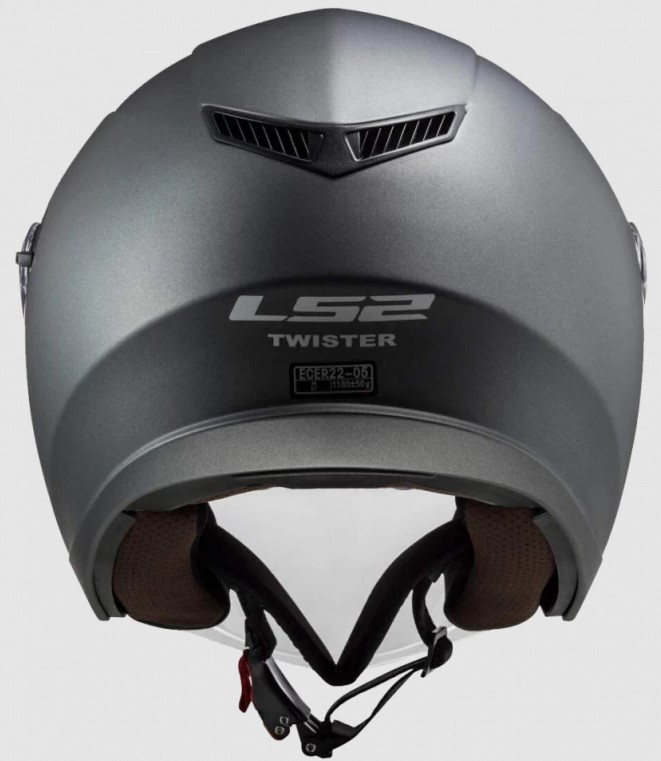 Мотошлем LS2 OF573 Twister II Single Mono Matt Titanium