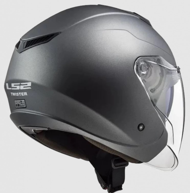 Мотошлем LS2 OF573 Twister II Single Mono Matt Titanium