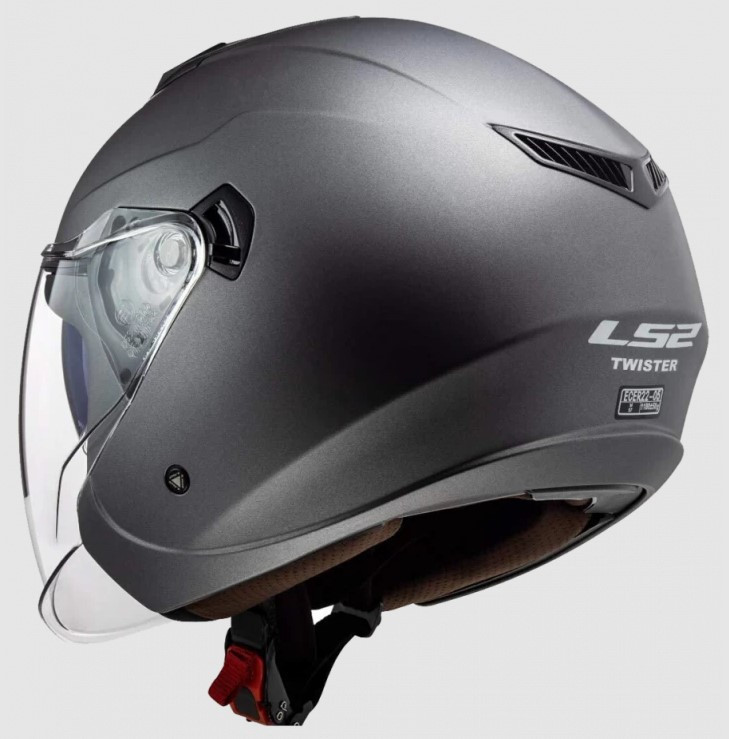 Мотошлем LS2 OF573 Twister II Single Mono Matt Titanium