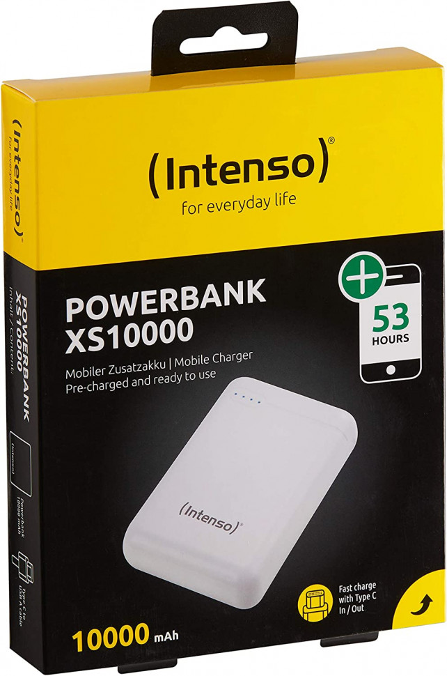 Универсальная мобильная батарея Intenso XS10000 10000mAh, USB-C White (PB930395)