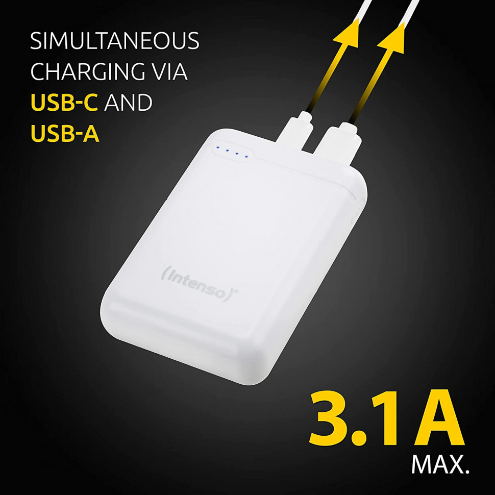 Универсальная мобильная батарея Intenso XS10000 10000mAh, USB-C White (PB930395)