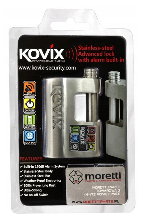 Навесной замок с сигнализацией Kovix KBL12 (KBL12)