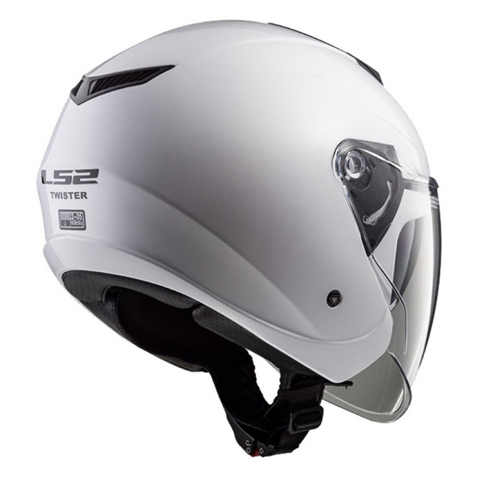 Мотошлем LS2 OF573 Twister II Single Mono Gloss White