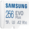 Карта пам'яті Samsung 256GB microSDXC Class 10 UHS-I U3 V30 A2 EVO Plus + SD Adapter (MB-MC256KA/RU)