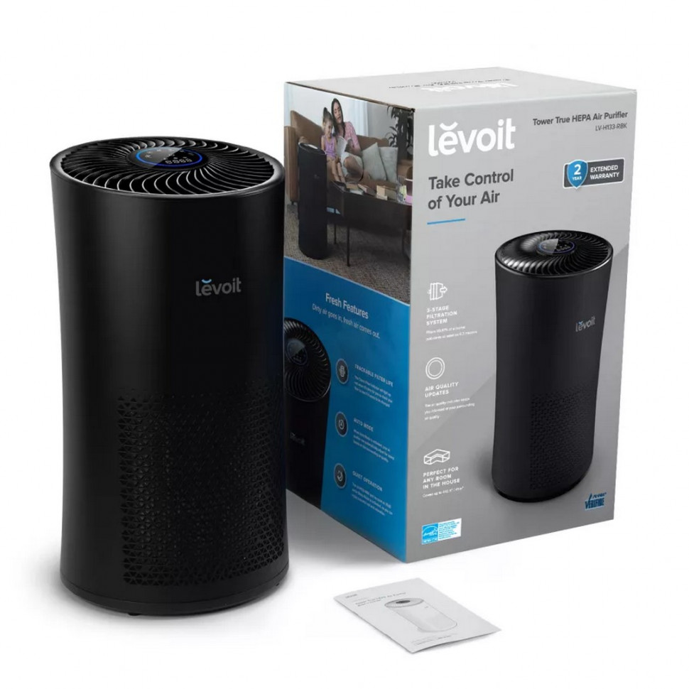 Очисник повітря Levoit Air Purifier LV-H133-RBK Tower Black (HEAPAPLVNEU0032)