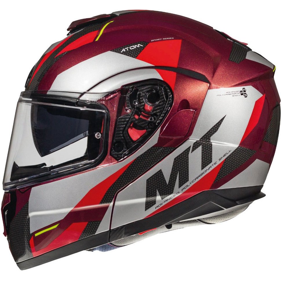 Мотошлем MT Helmets Atom SV Transcend Gloss Red /Grey /Black