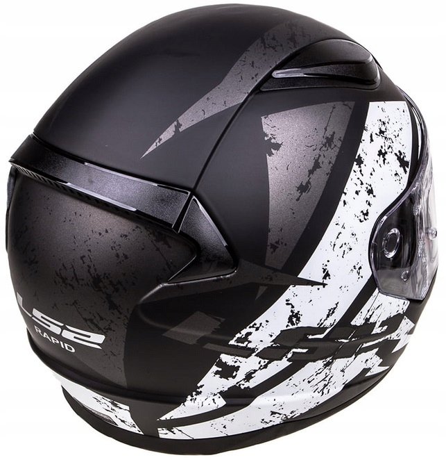 Мотошлем LS2 FF353 Rapid Deadbolt Matt Black/White