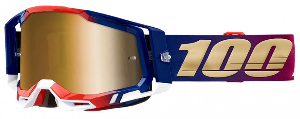 Мото очки 100% Racecraft 2 Goggle United Mirror Lens True Gold (50121-253-02)