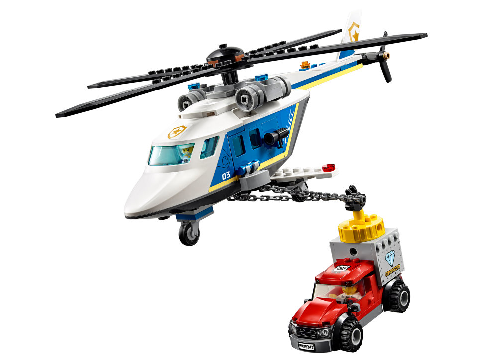 Конструктор Lego City: погоня на полицейском вертолёте (60243)