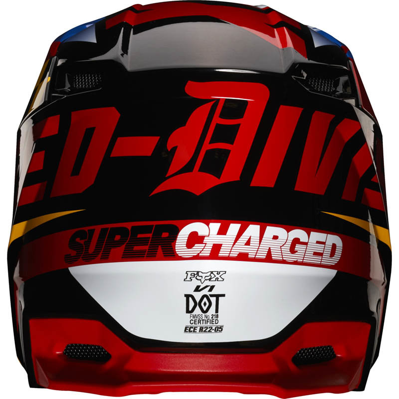 Мотошлем детский FOX V1 Czar Black/Yellow